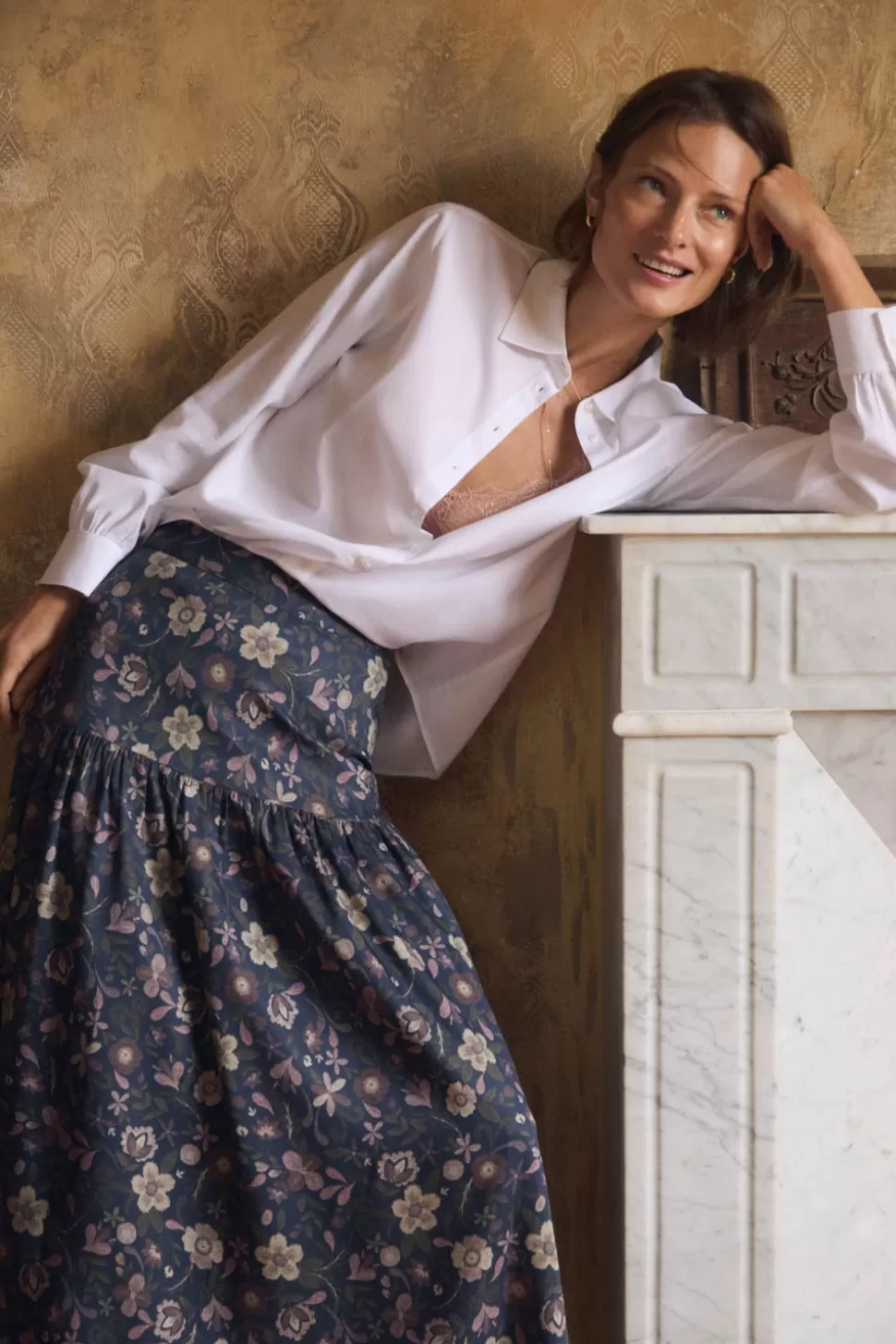 eseOese ALICIA SKIRT FLORBORDADA Outlet