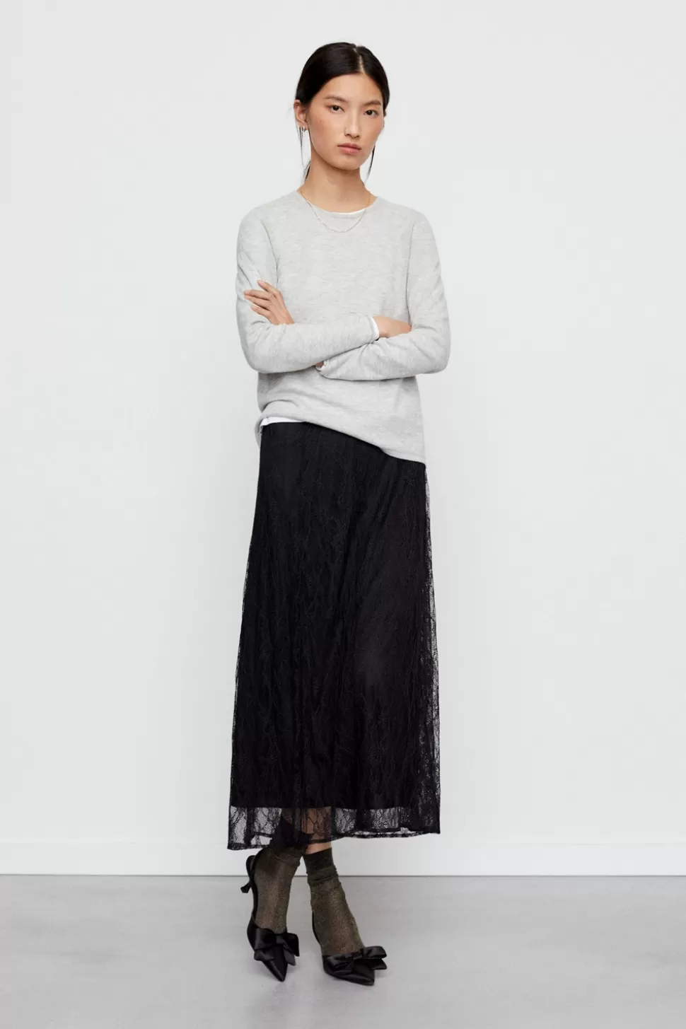 eseOese ANNABELLA LACE SKIRT NEGRO Outlet
