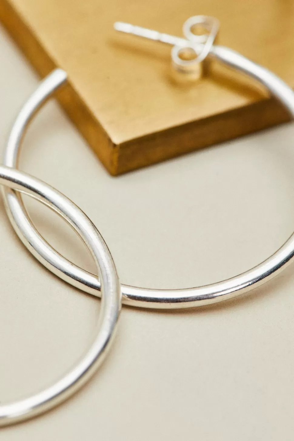 eseOese BASIC HOOP EARRINGS SILVER New