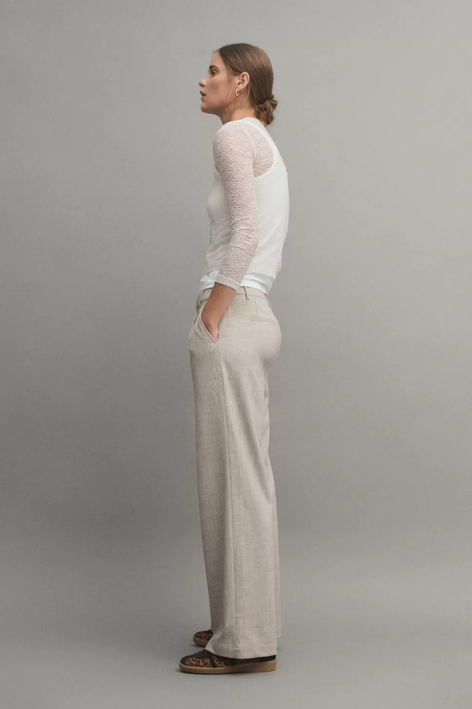 eseOese BROOKLYN PANTS LIGHTTAUPE Cheap
