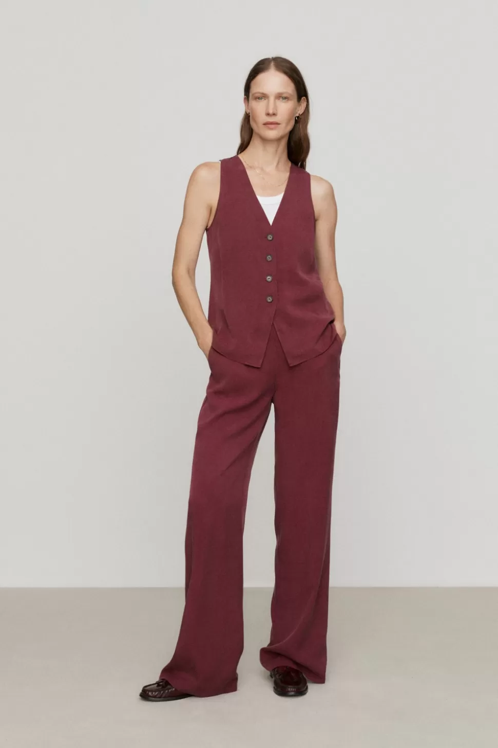 eseOese CANNES PANTS BURDEOS Best Sale