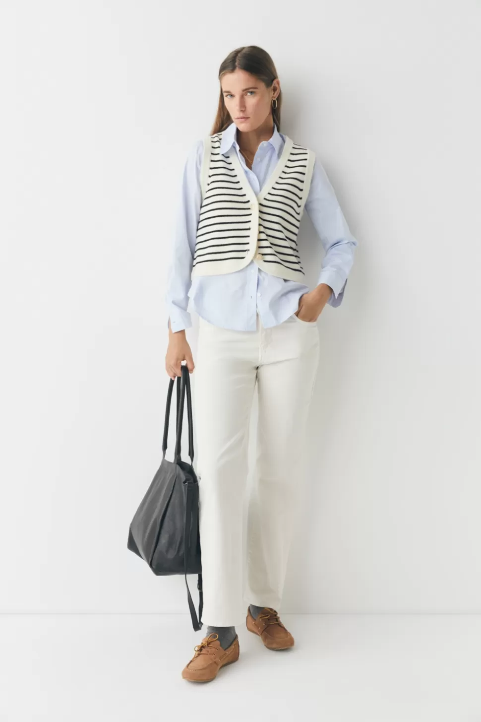 eseOese COCO VEST ECRU-NEGRO Sale