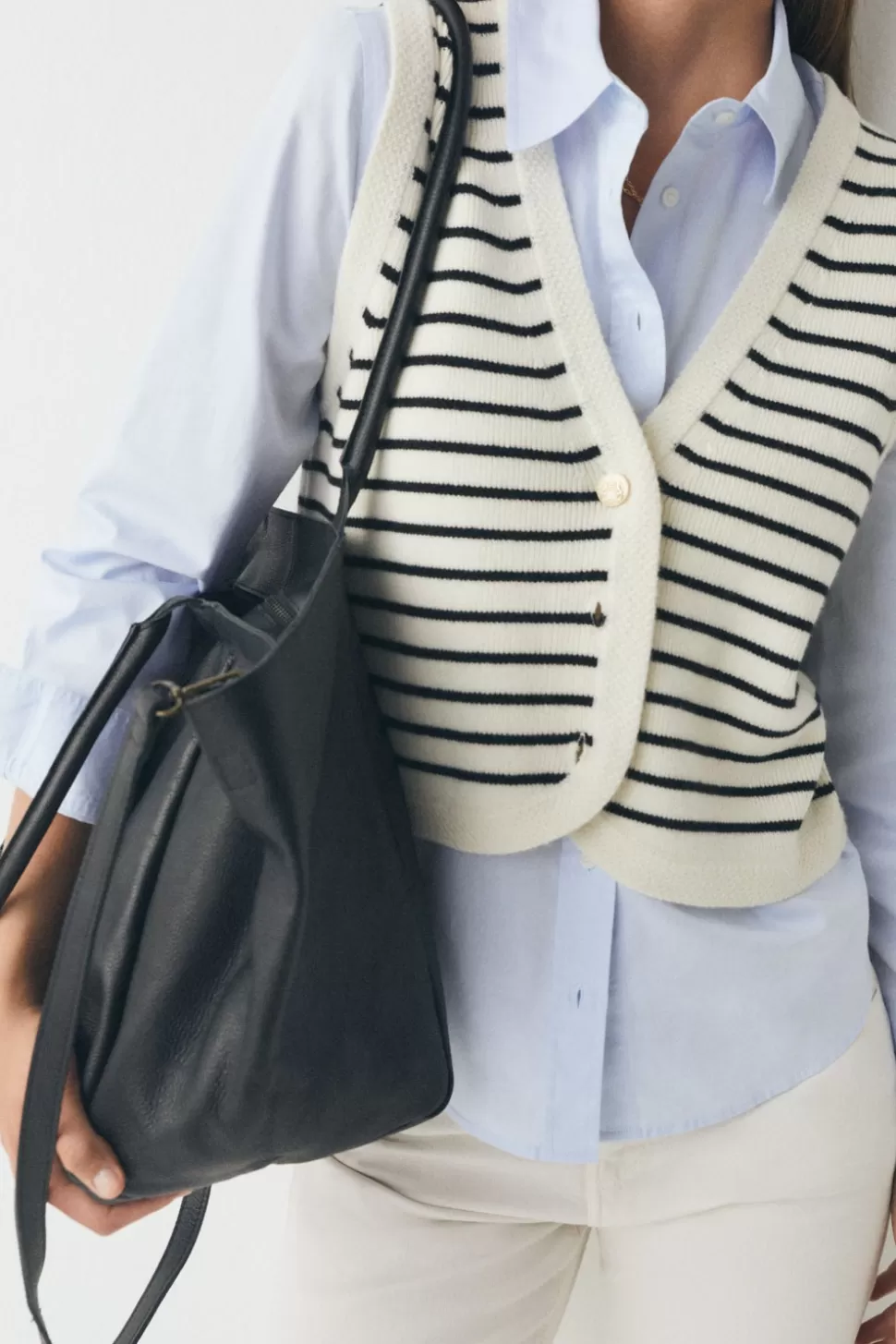 eseOese COCO VEST ECRU-NEGRO Sale