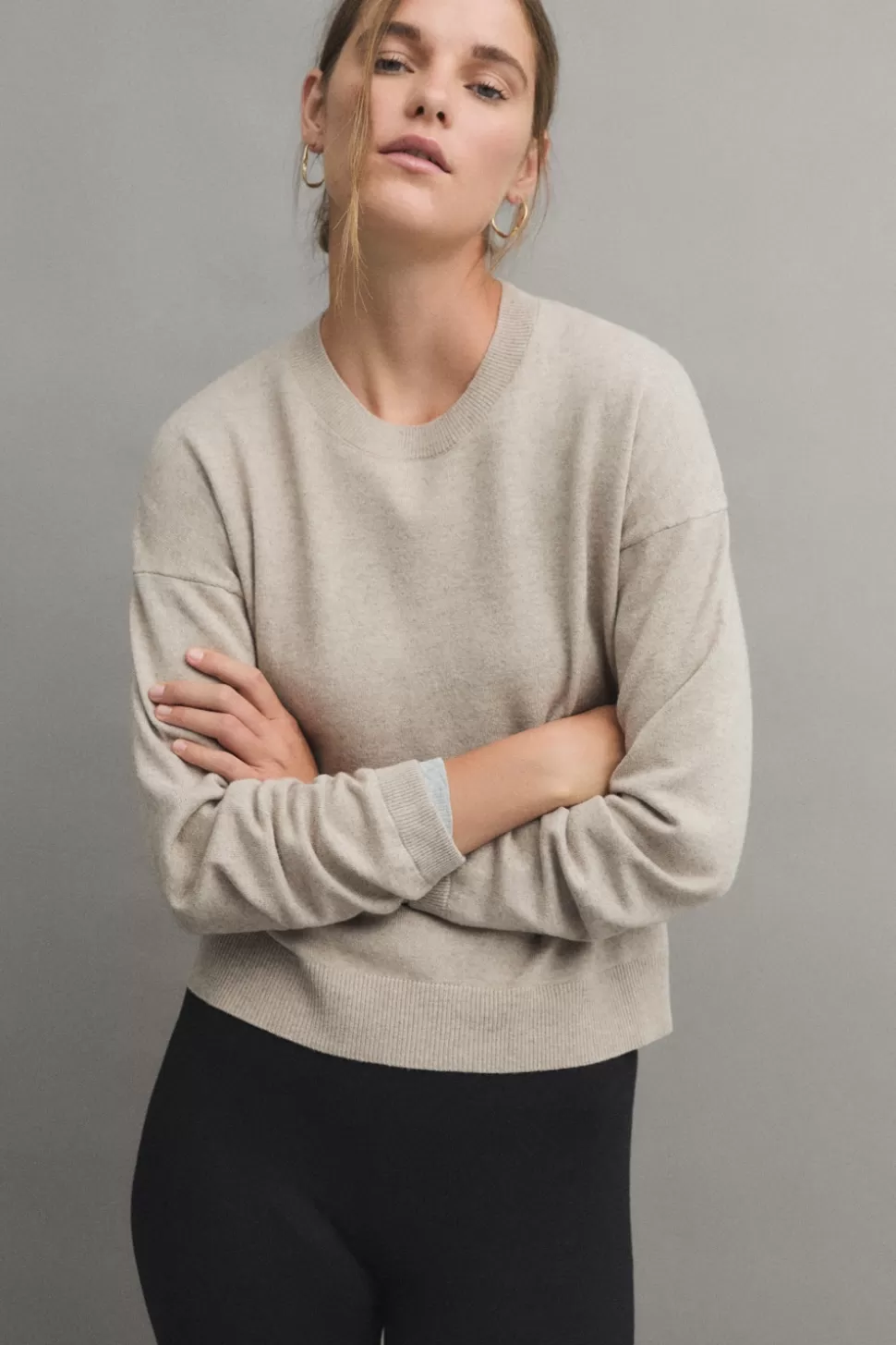 eseOese COLLEGE SWEATER TAUPE Outlet