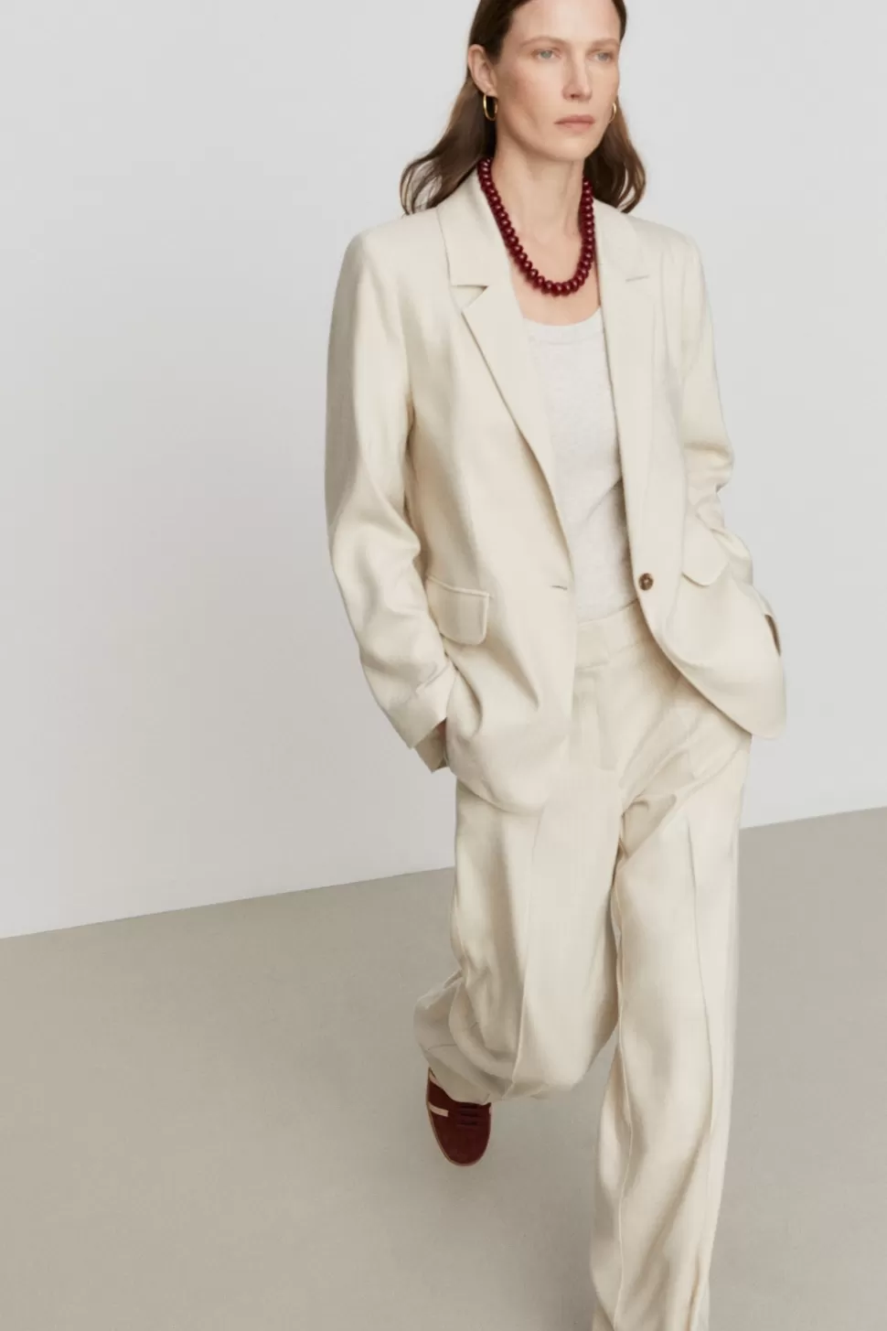 eseOese ESPIGA FLUIDO BLAZER AVENA Fashion