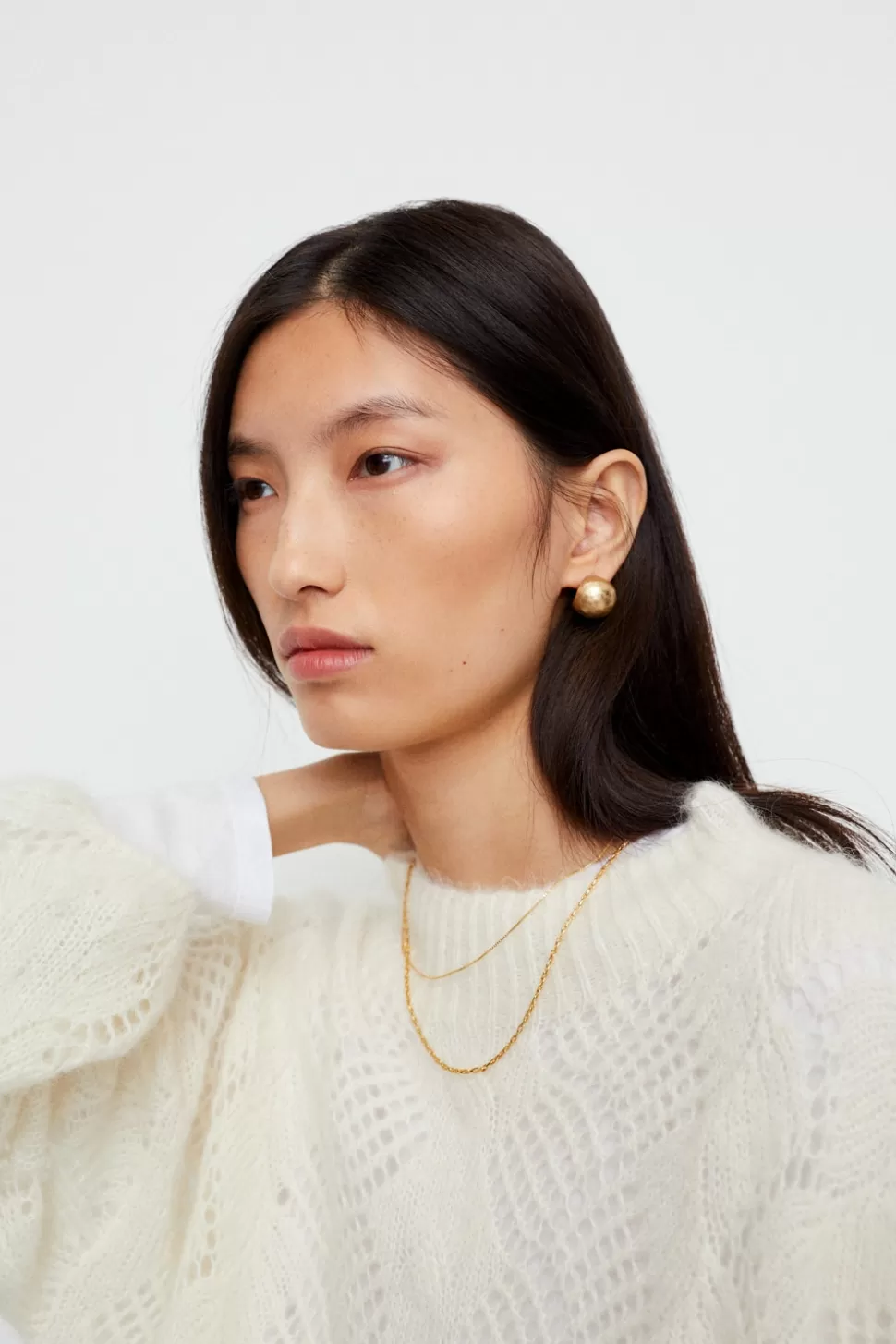 eseOese GARBO EARRINGS GOLD Clearance