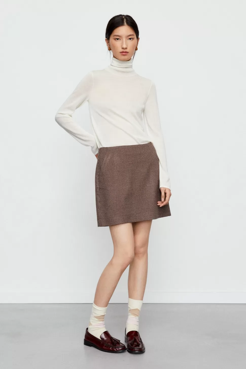 eseOese HALSTON FINE-KNIT TURTLENECK SWEATER ECRU Discount