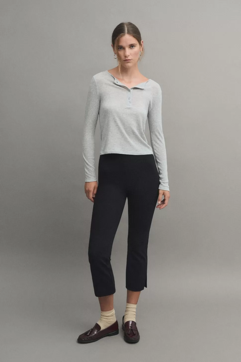 eseOese HENLEY SHIRT GRISVIGORE Sale