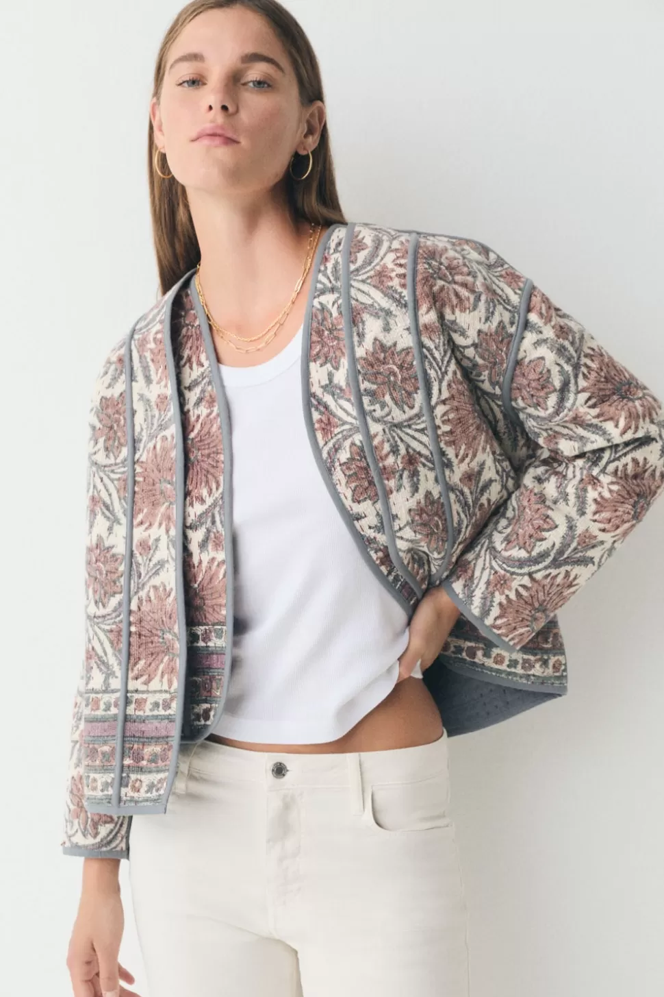 eseOese KILIM JACKET DUSTYBLUE Cheap