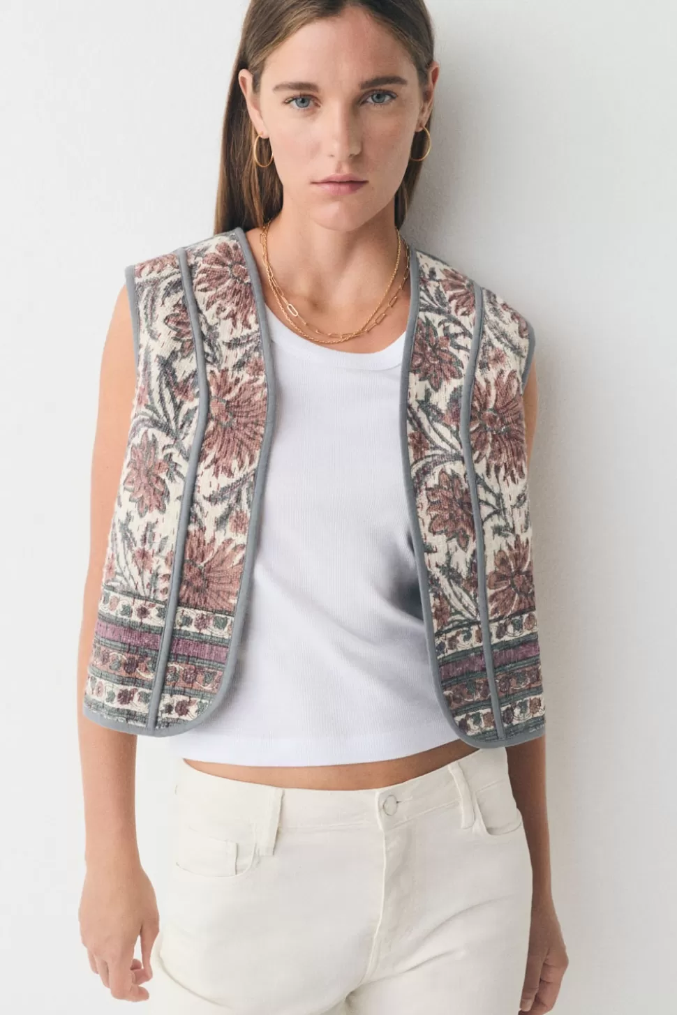 eseOese KILIM VEST DUSTYBLUE Sale