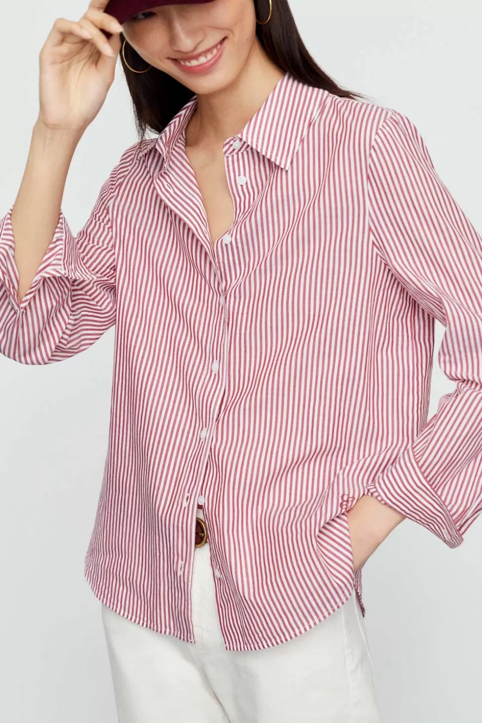 eseOese KODAK STRIPES SHIRT BORDEAUSTRIPE Hot