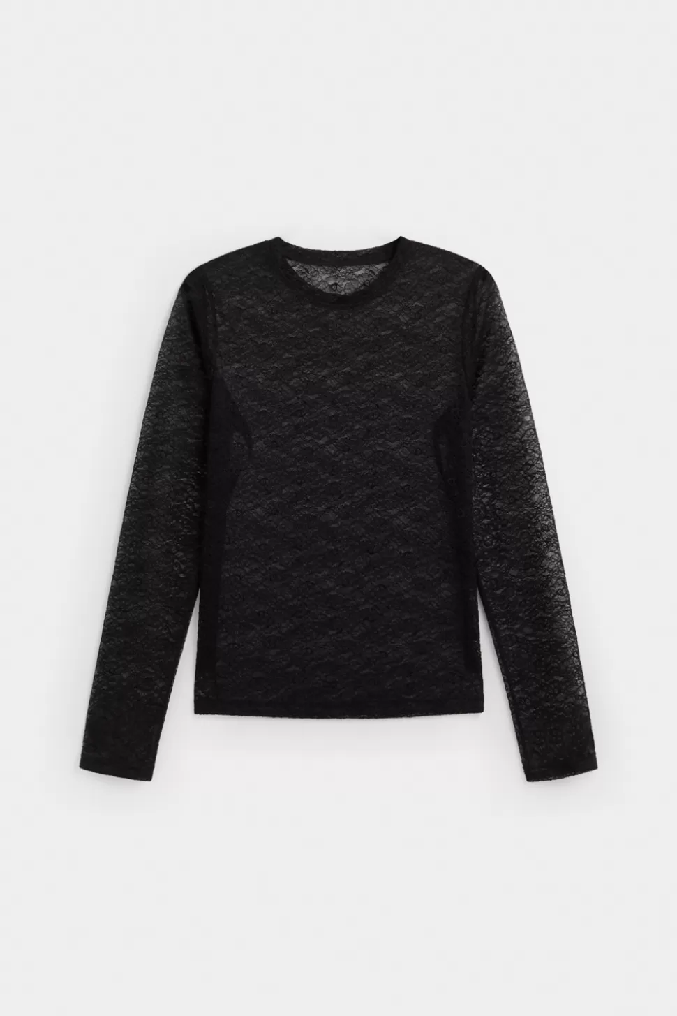 eseOese LACE T-SHIRT NEGRO New