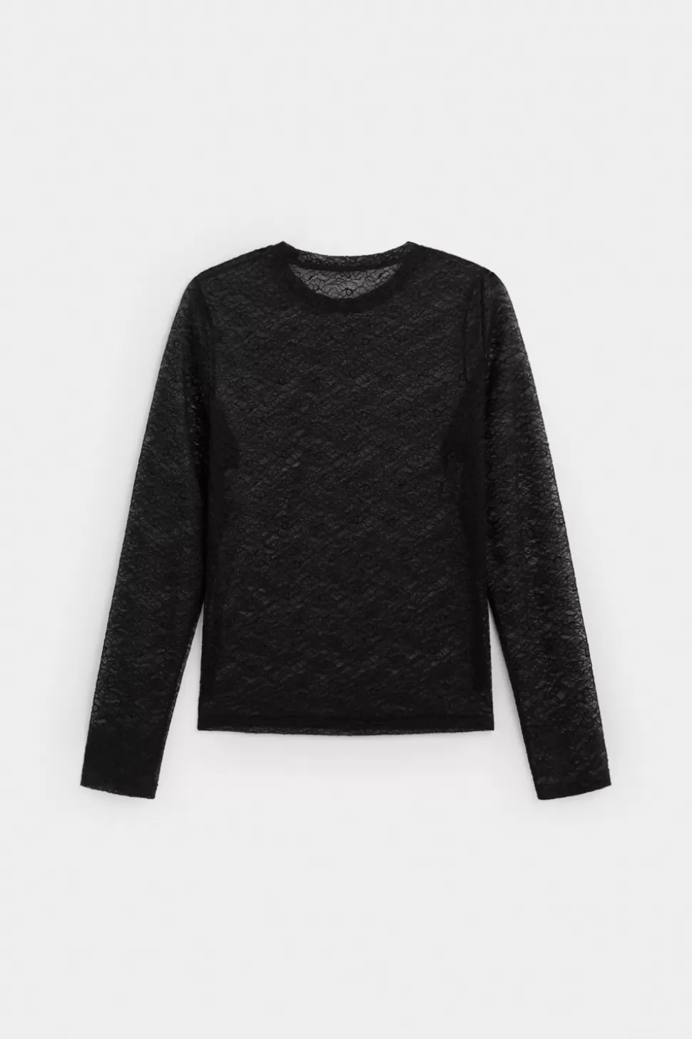 eseOese LACE T-SHIRT NEGRO New