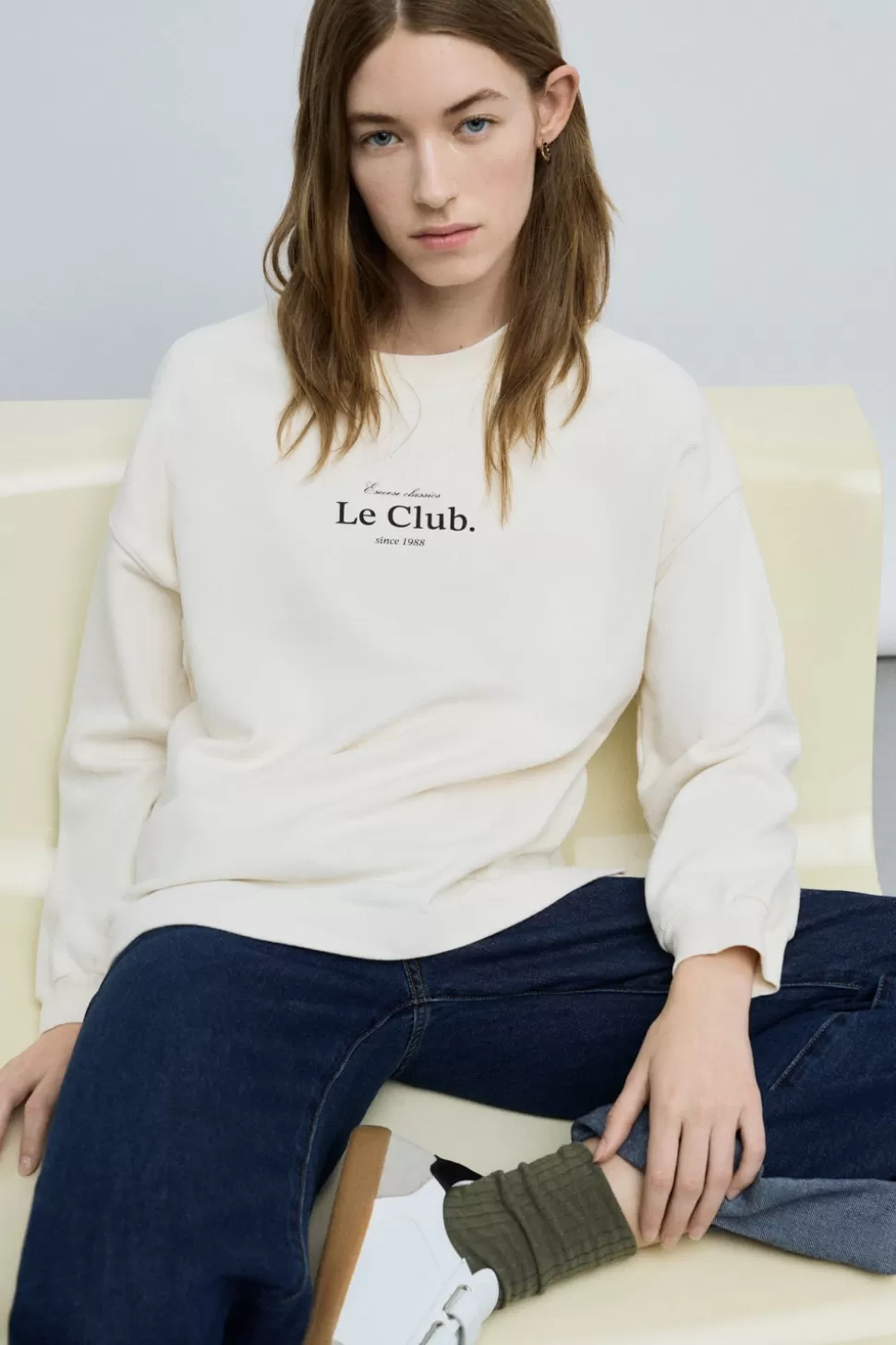 eseOese LE CLUB SWEATSHIRT ECRU Hot