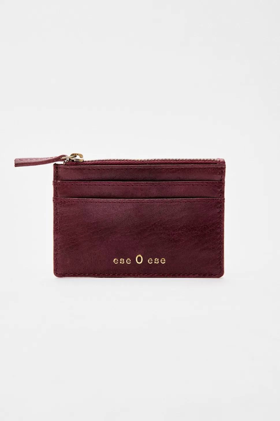 eseOese LEATHER CASE CARD BURGUNDY Fashion