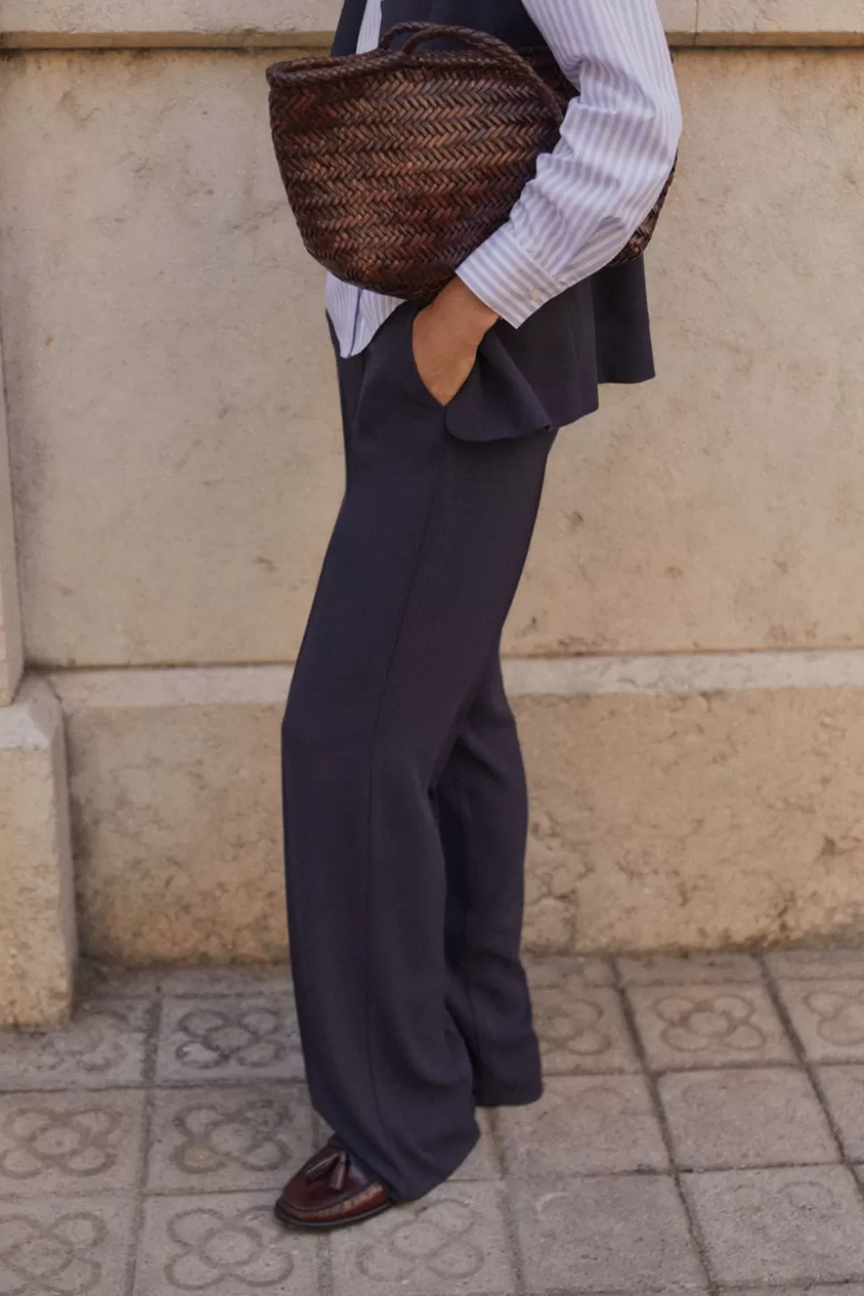 eseOese LINCOLN PANTS NAVY Hot