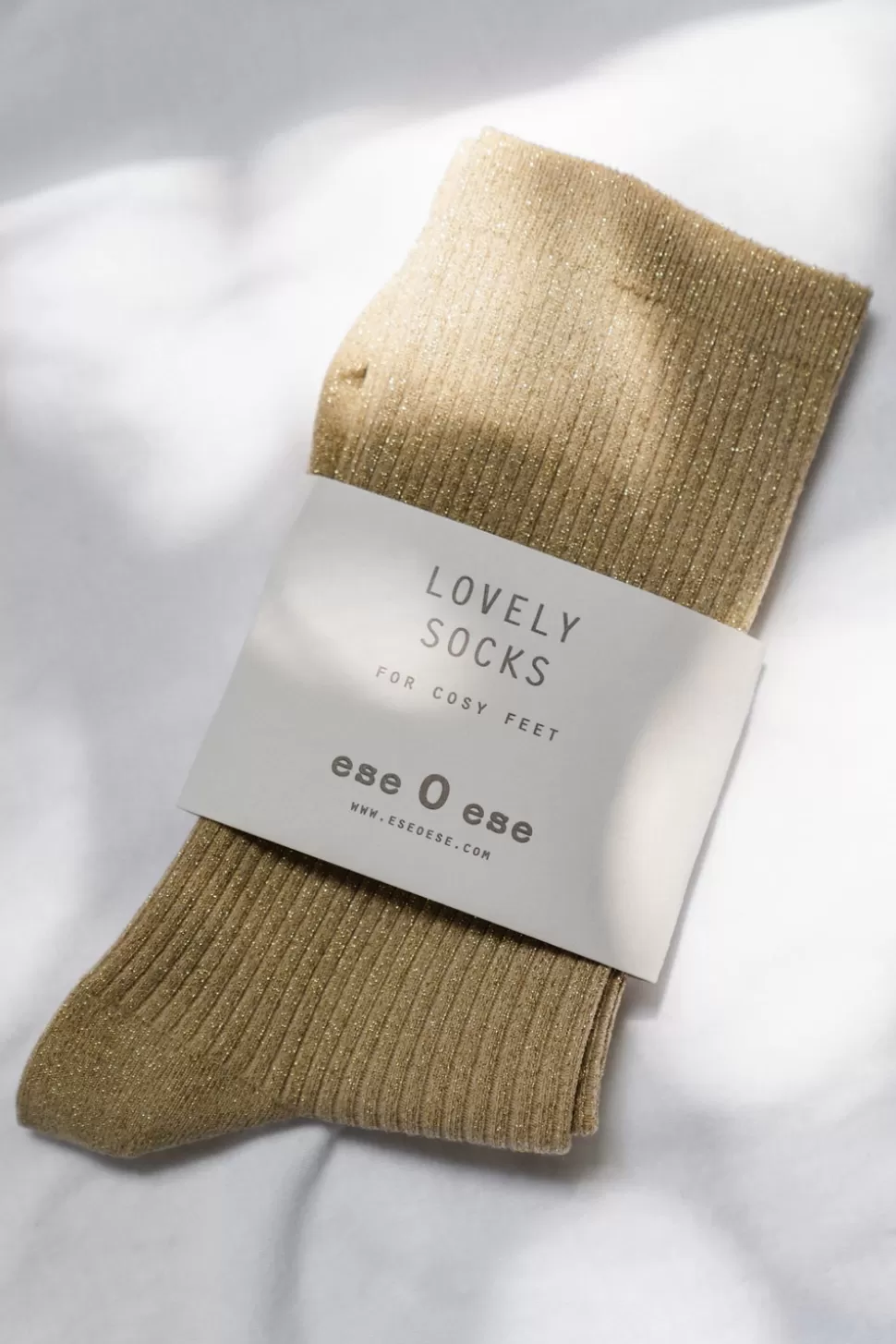 eseOese LUREX SHORT SOCKS GOLD Clearance
