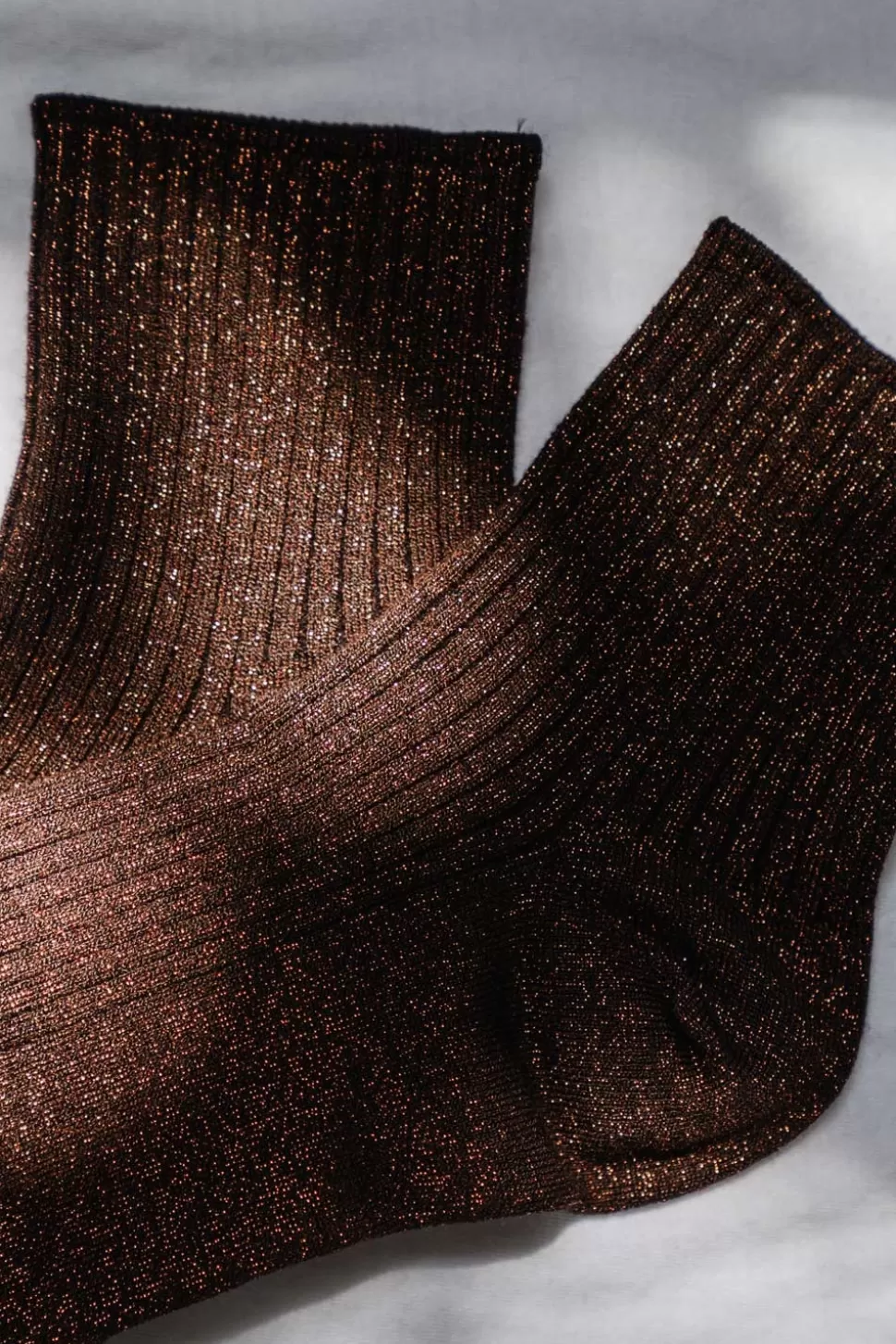 eseOese LUREX SHORT SOCKS COPPER Sale