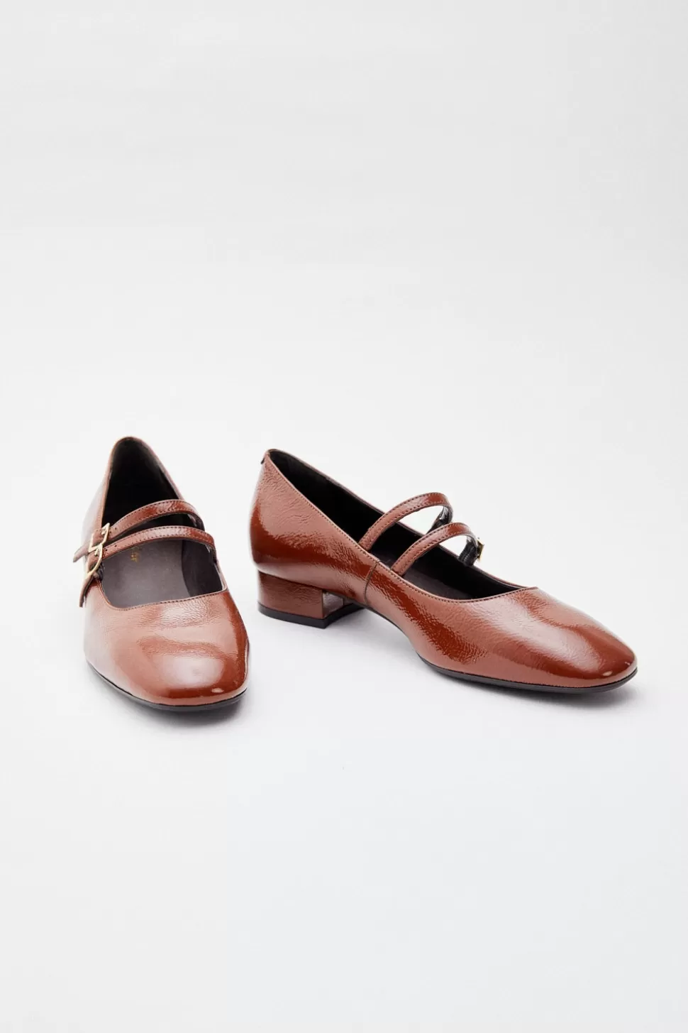 eseOese MARY JANE LEATHER BALLET FLATS CARAMEL Sale