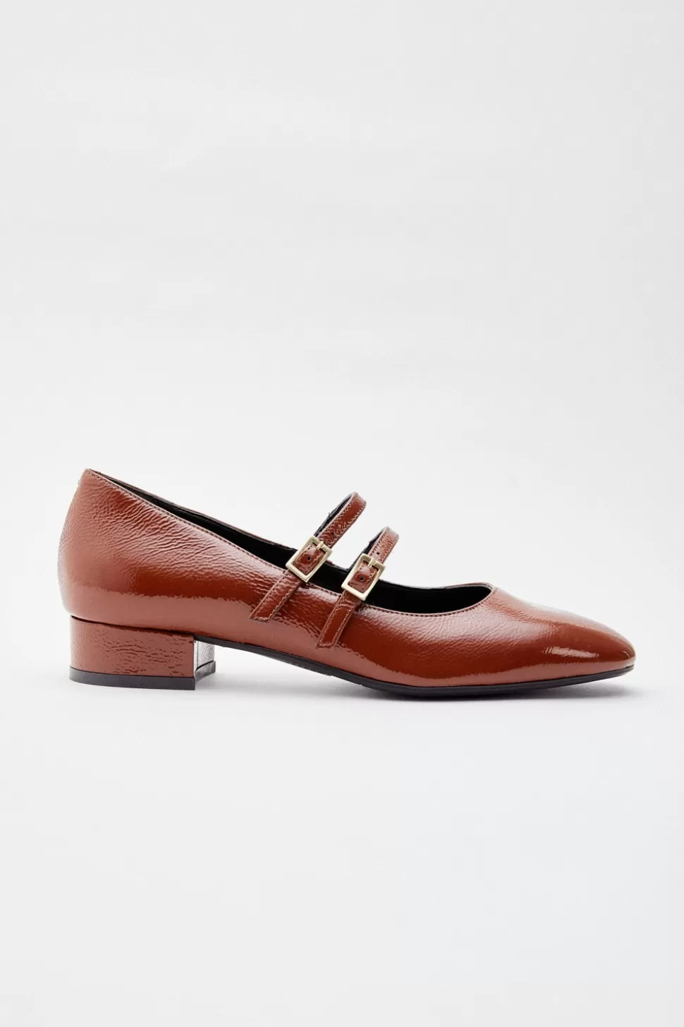 eseOese MARY JANE LEATHER BALLET FLATS CARAMEL Sale
