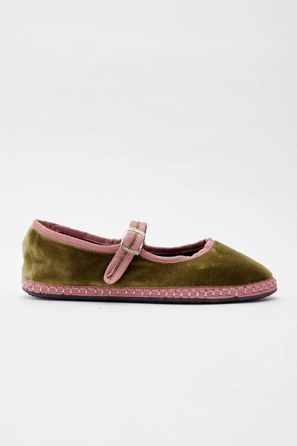eseOese MARY JANE VELVET BALLET FLATS GREENGRASS Cheap