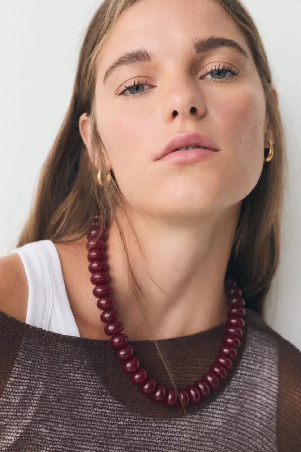 eseOese NAIROBI NECKLACE BURGUNDY Clearance