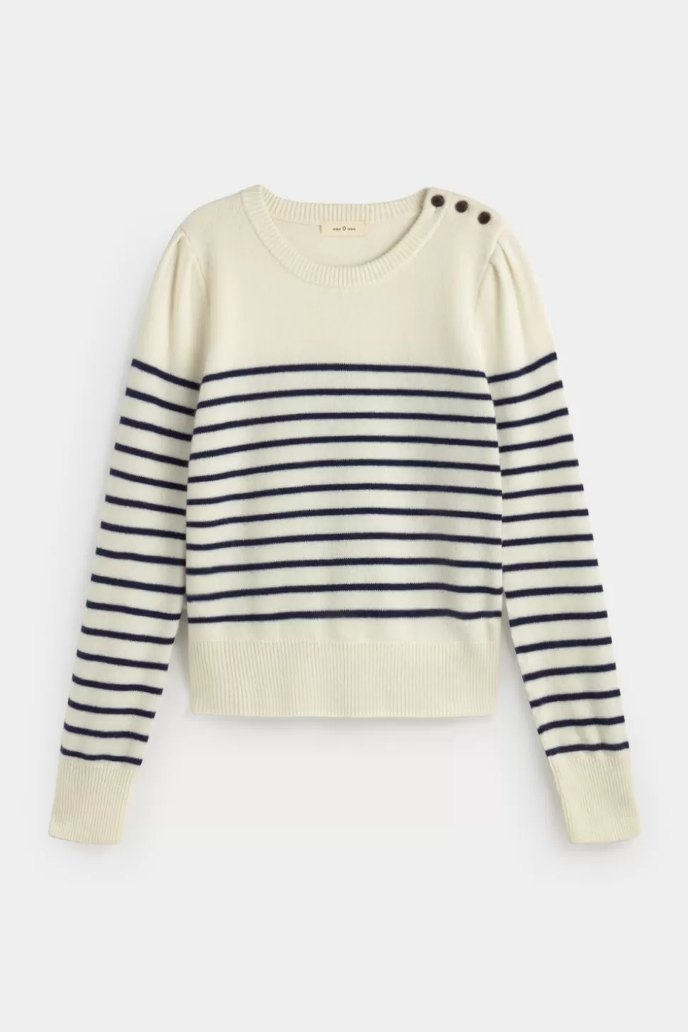 eseOese OLIVIA STRIPES SWEATER ECRU-NAVY Best
