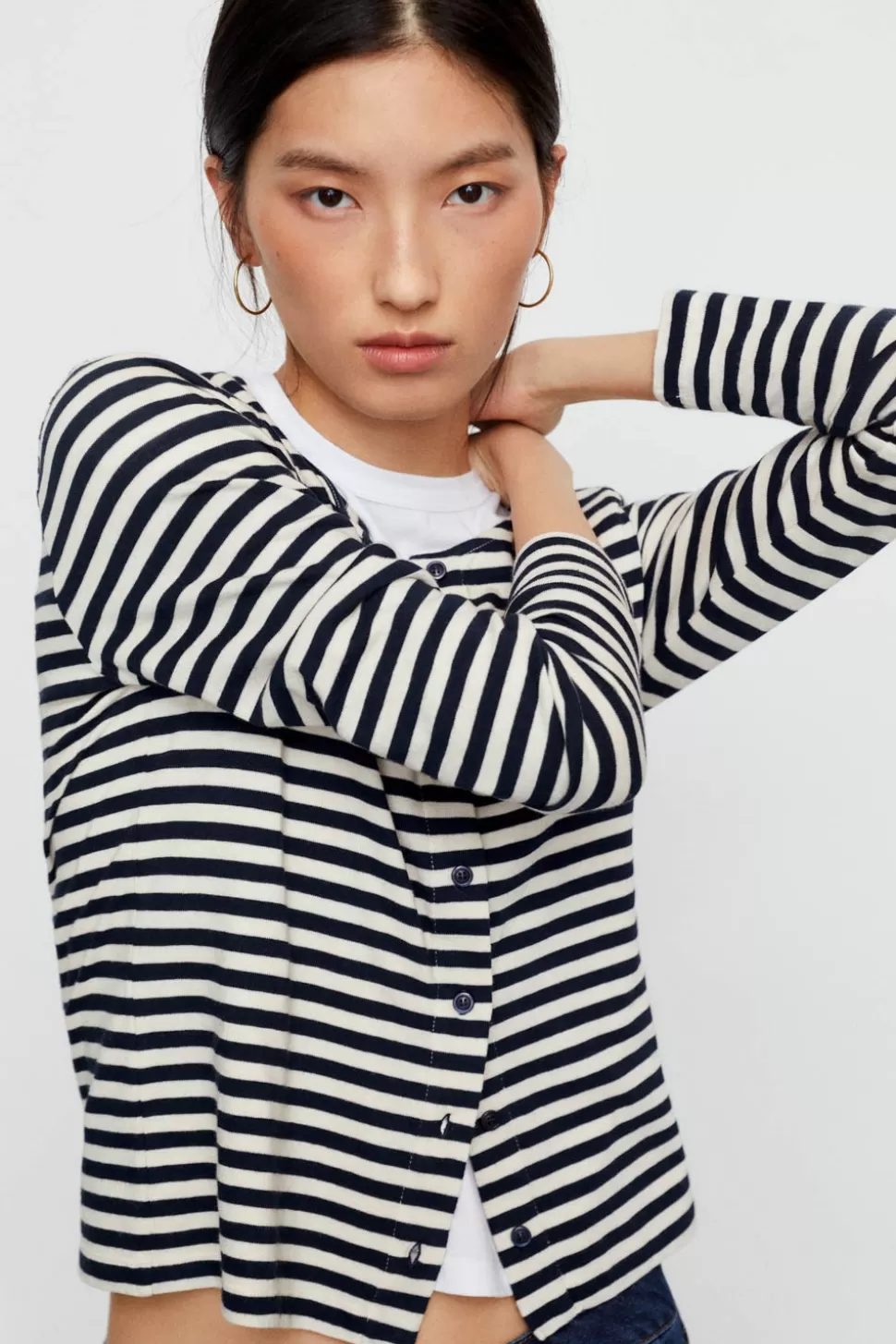 eseOese RIVIERA CARDIGAN NAVY-ECRU Fashion