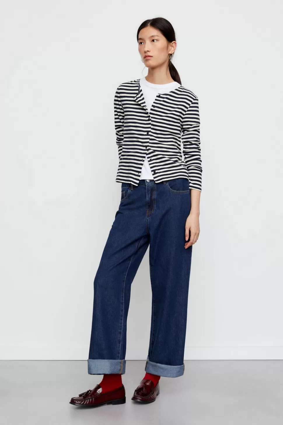eseOese RIVIERA CARDIGAN NAVY-ECRU Fashion