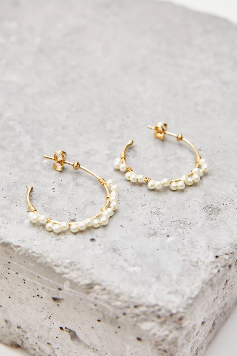 eseOese SEEDS EARRINGS GOLD+OFFWHITE Outlet
