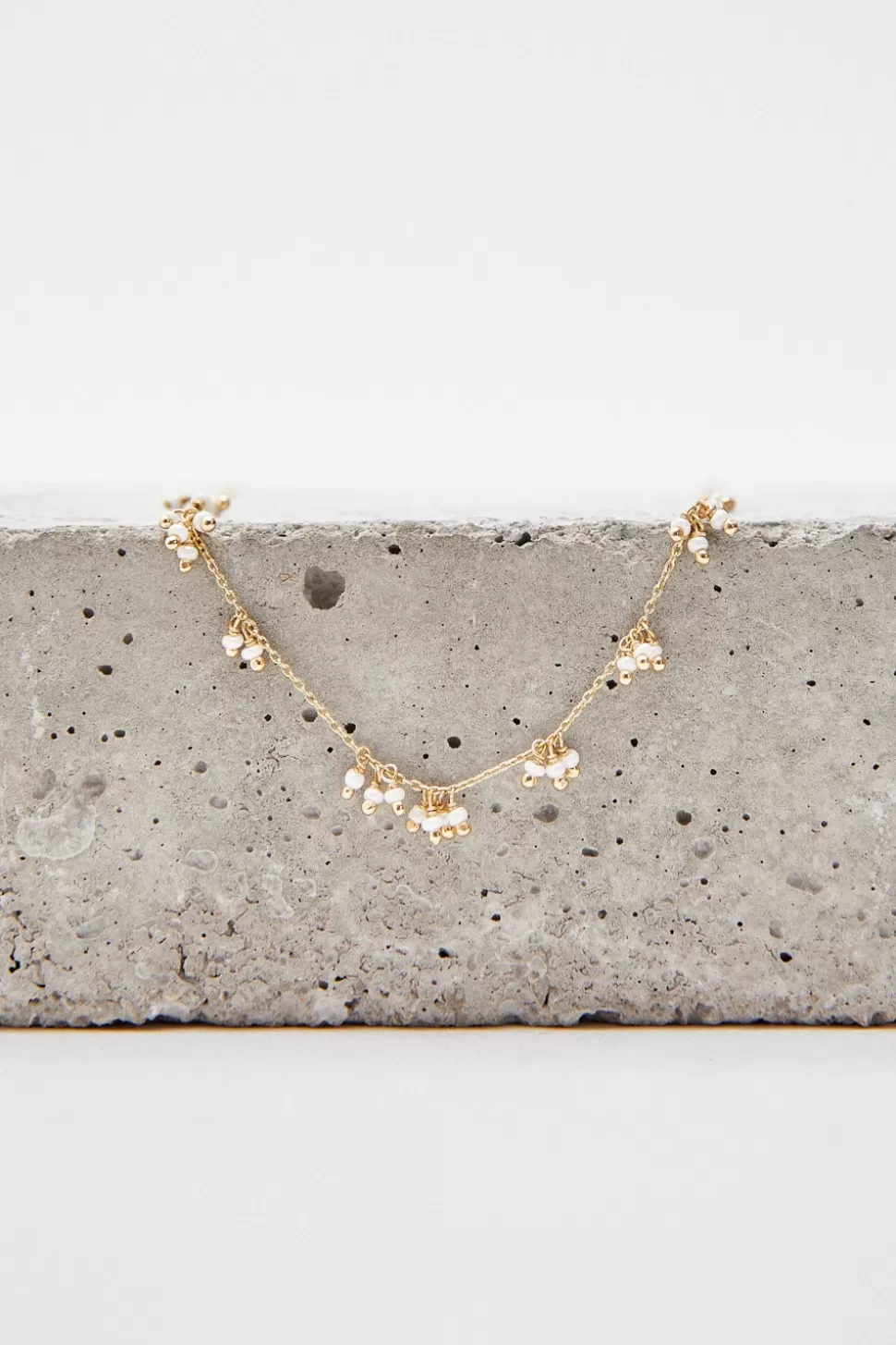 eseOese SEEDS NECKLACE GOLD+OFFWHITE Fashion