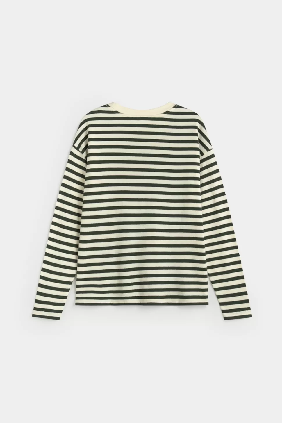 eseOese STRIPES SWEATSHIRT ECRU-FORESTGREEN Store