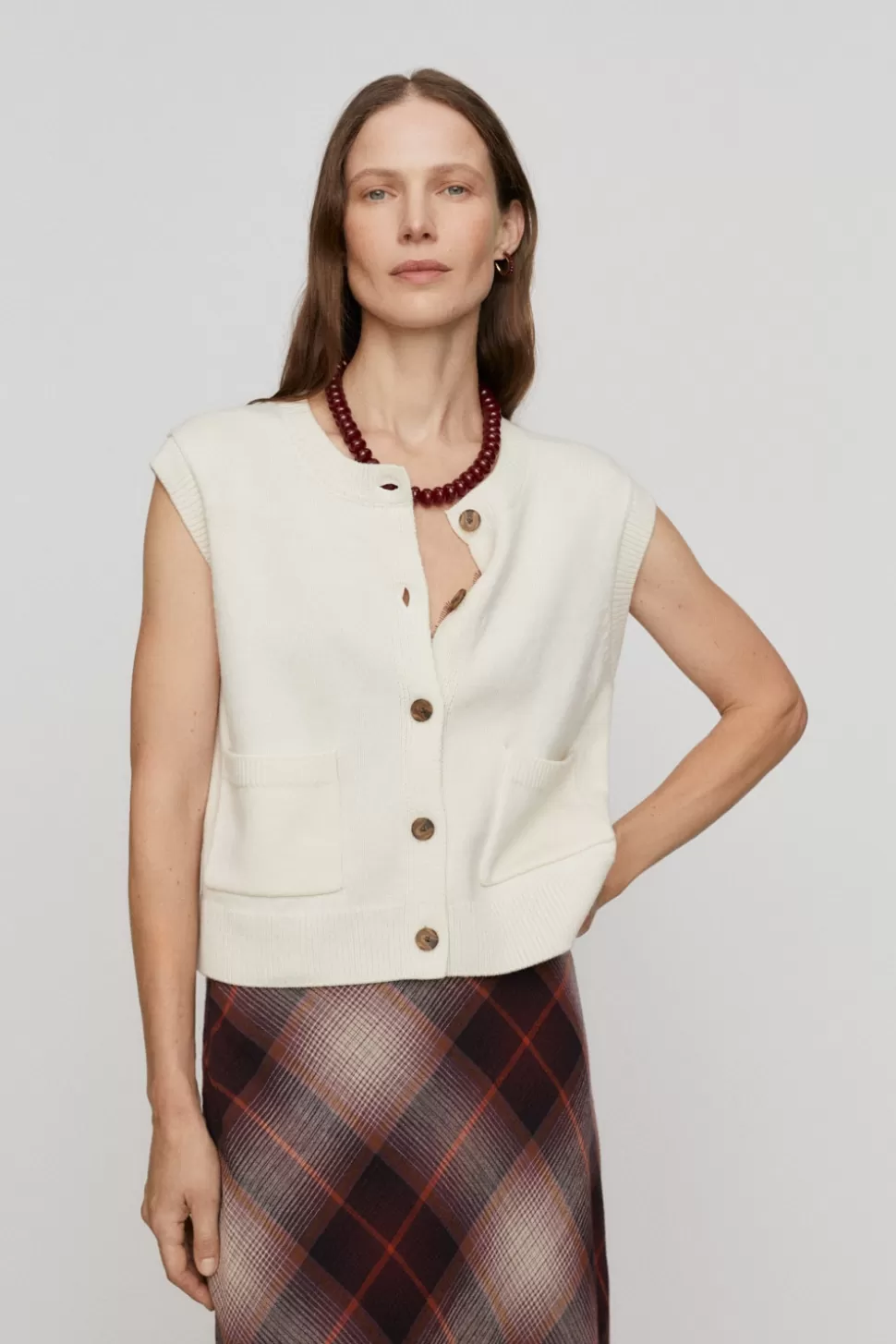 eseOese VEST PORTOFINO ECRU Flash Sale