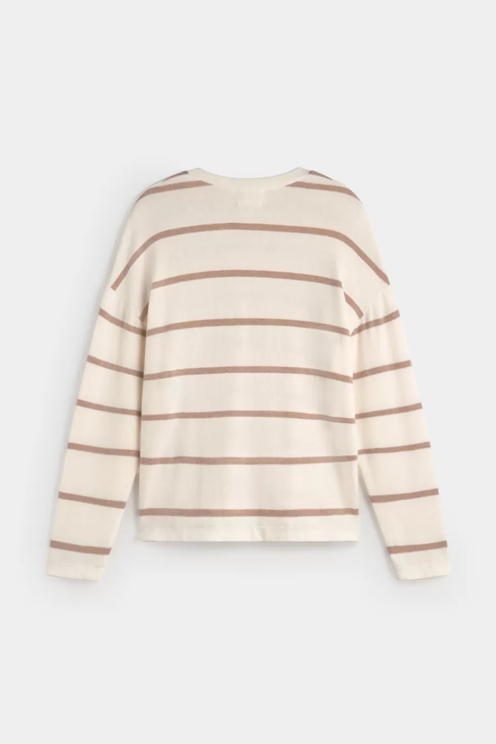 eseOese YALE STRIPES SWEATSHIRT ECRU-TAUPE New